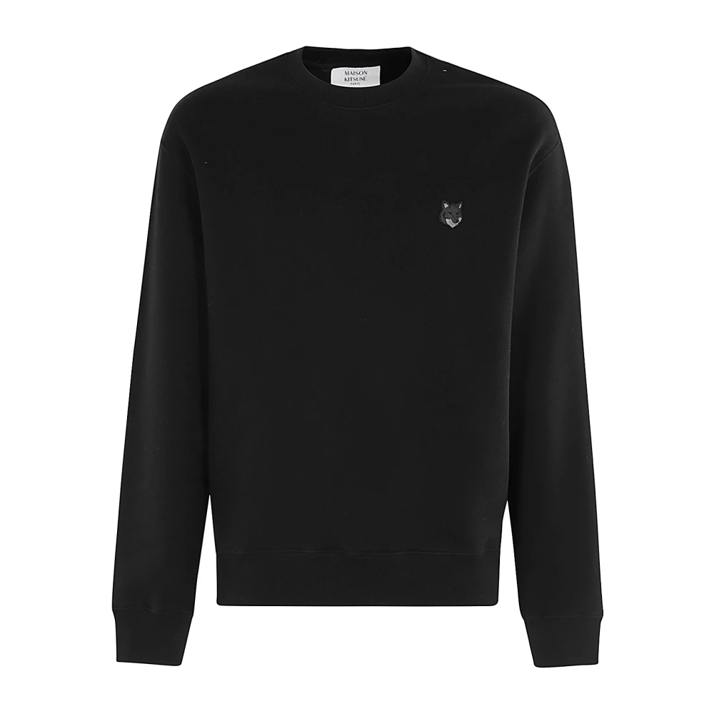Maison Kitsuné Vos Hoofd Patch Sweatshirt Black Heren