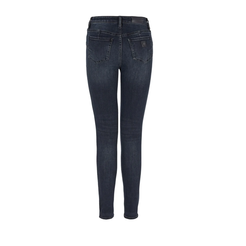 Armani Exchange Blauwe Skinny Fit Denim Jeans Blue Dames