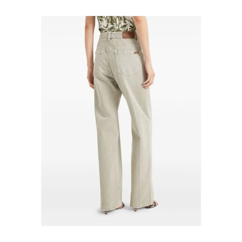 BRUNELLO CUCINELLI Moderne Losse Denim Jeans White Dames