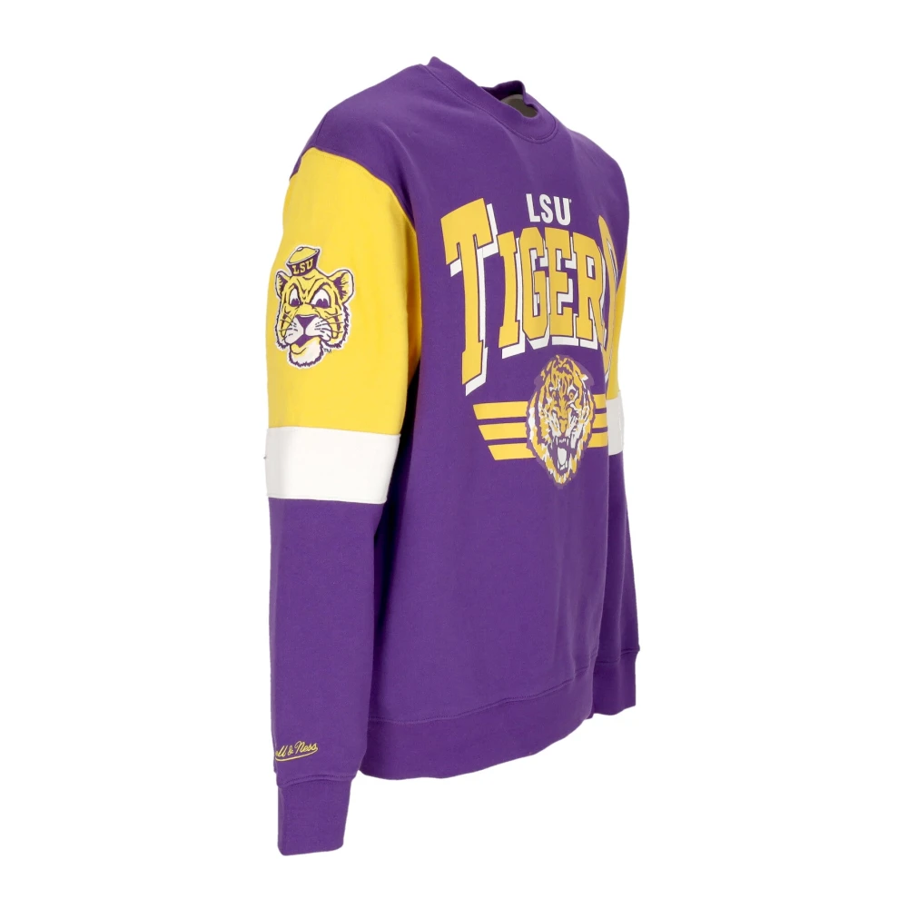 Mitchell & Ness LSU Tigers Crewneck Sweatshirt All Over Purple Heren