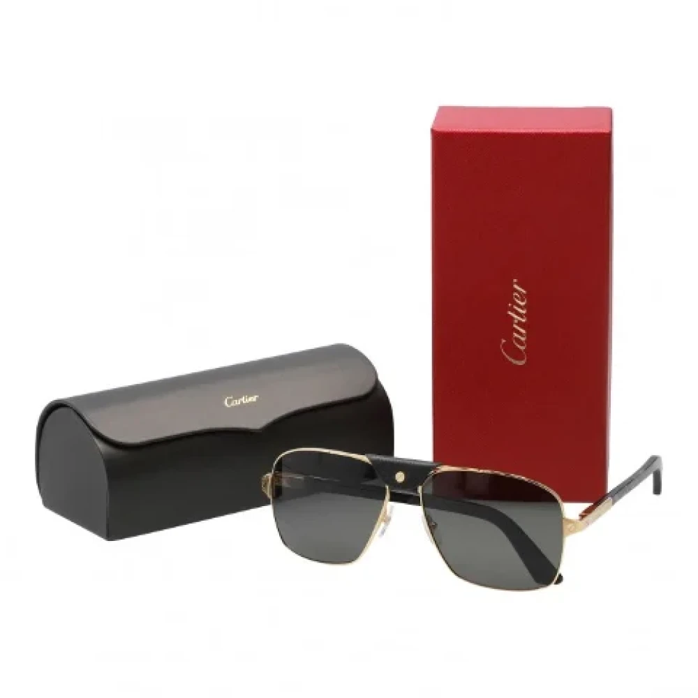 Cartier Vintage Pre-owned Fabric sunglasses Yellow Dames
