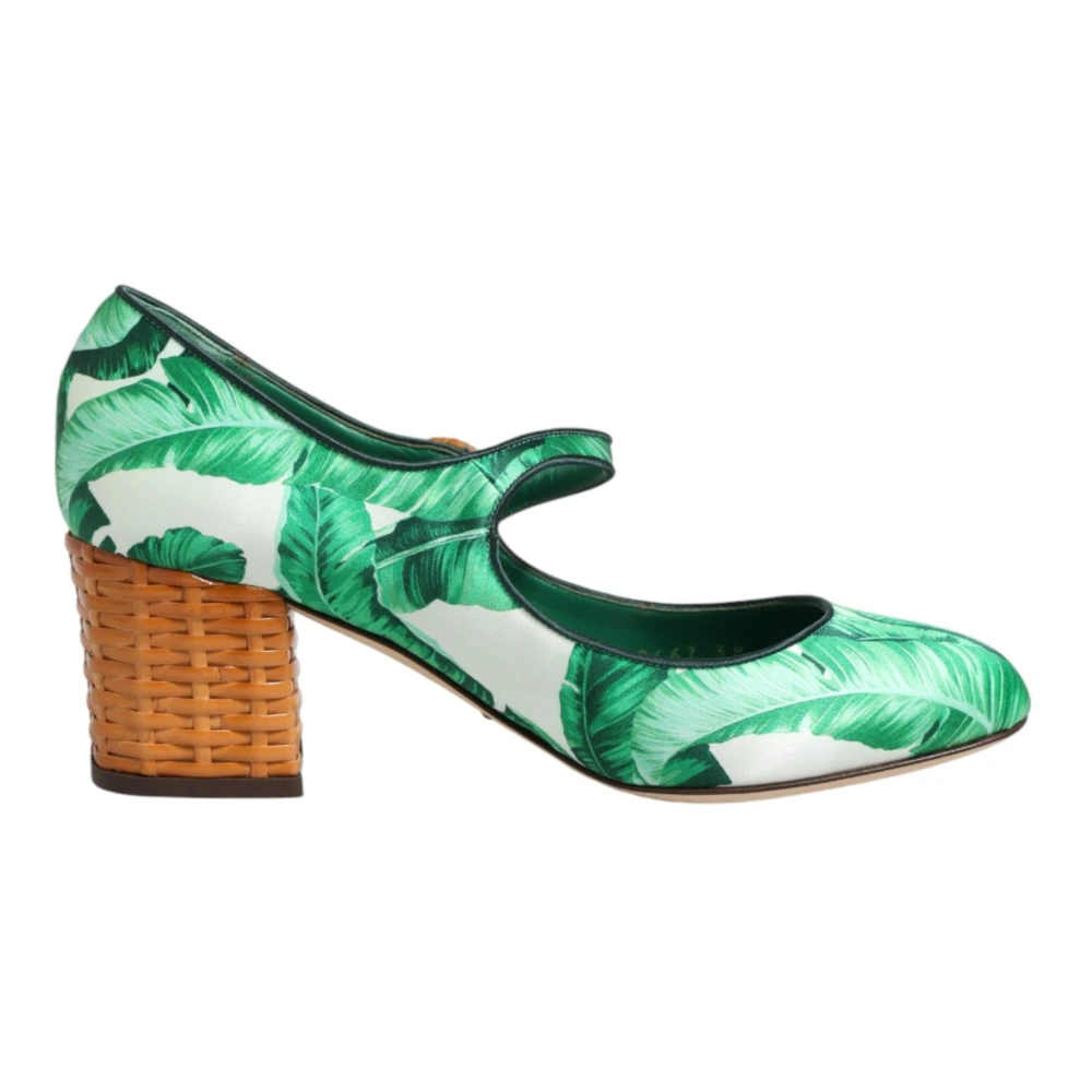 Dolce & Gabbana Women's Green Mary Janes Leaf Sandals - Pumps - 3 Uk - Shoes