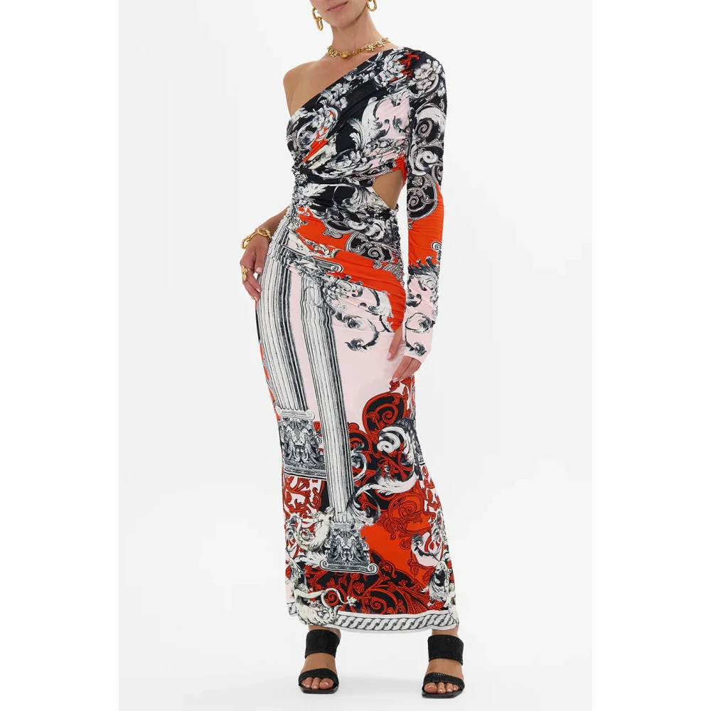 Camilla Medusa One Shoulder Cut Out Jurk Multicolor Dames