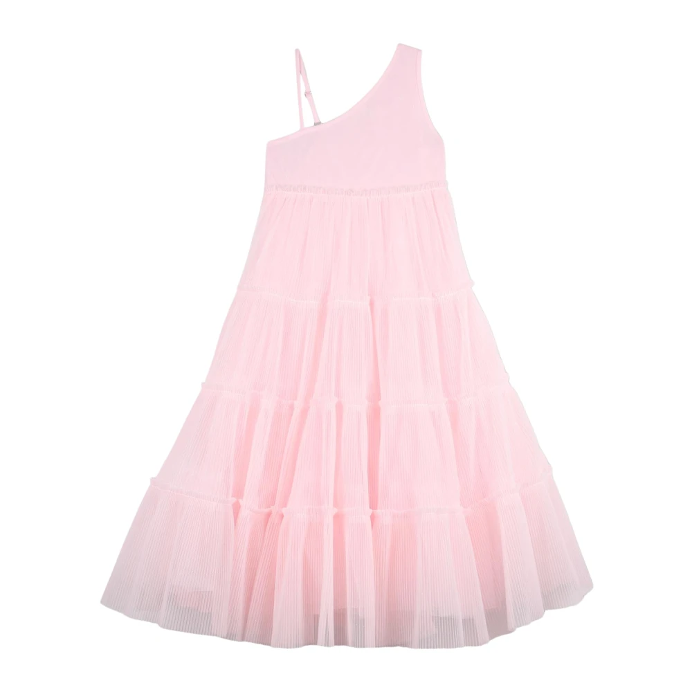 Billieblush Girls Pink Ceremony Dress Pleated Glitter Tulle - Kids Occasion Wear - 3 Y - Kids