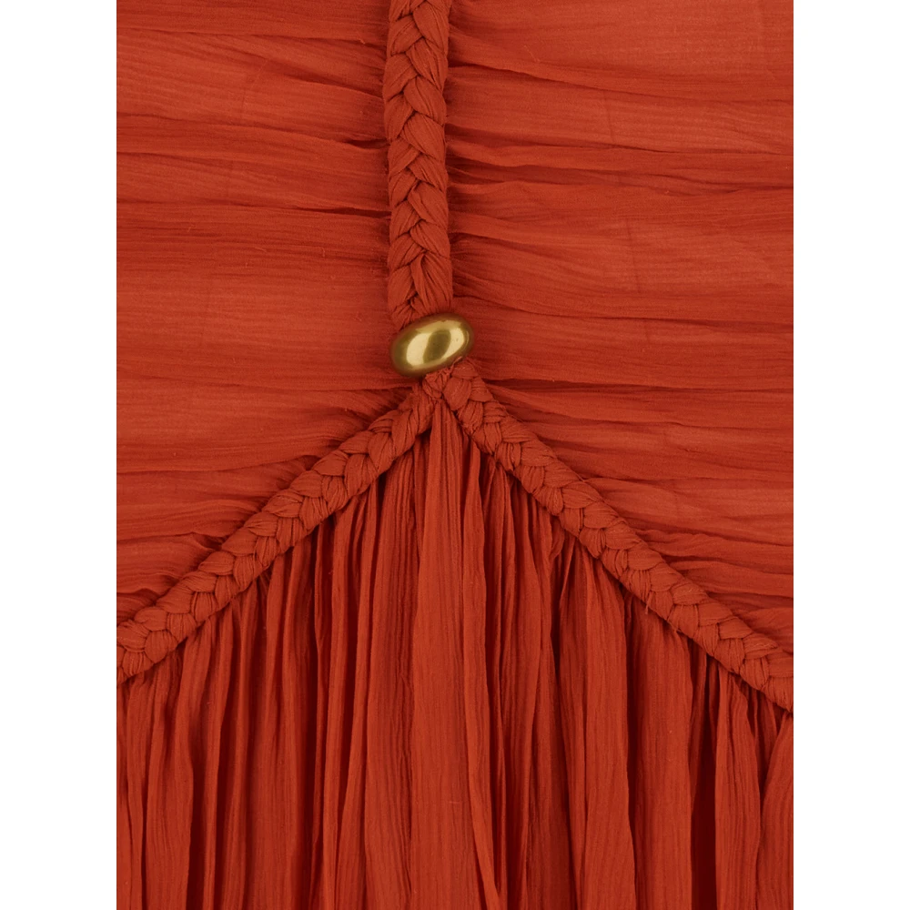 Isabel marant Rafael Oranje Lange Jurk met Cut-Out Orange Dames