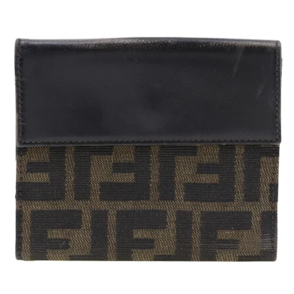 Fendi Vintage Pre-owned Canvas wallets Brown Dames