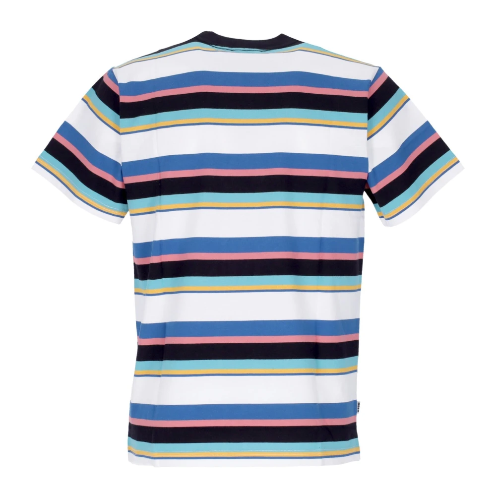Obey Gestreepte Tee Zwart Multi Katoenen T-Shirt Multicolor Heren