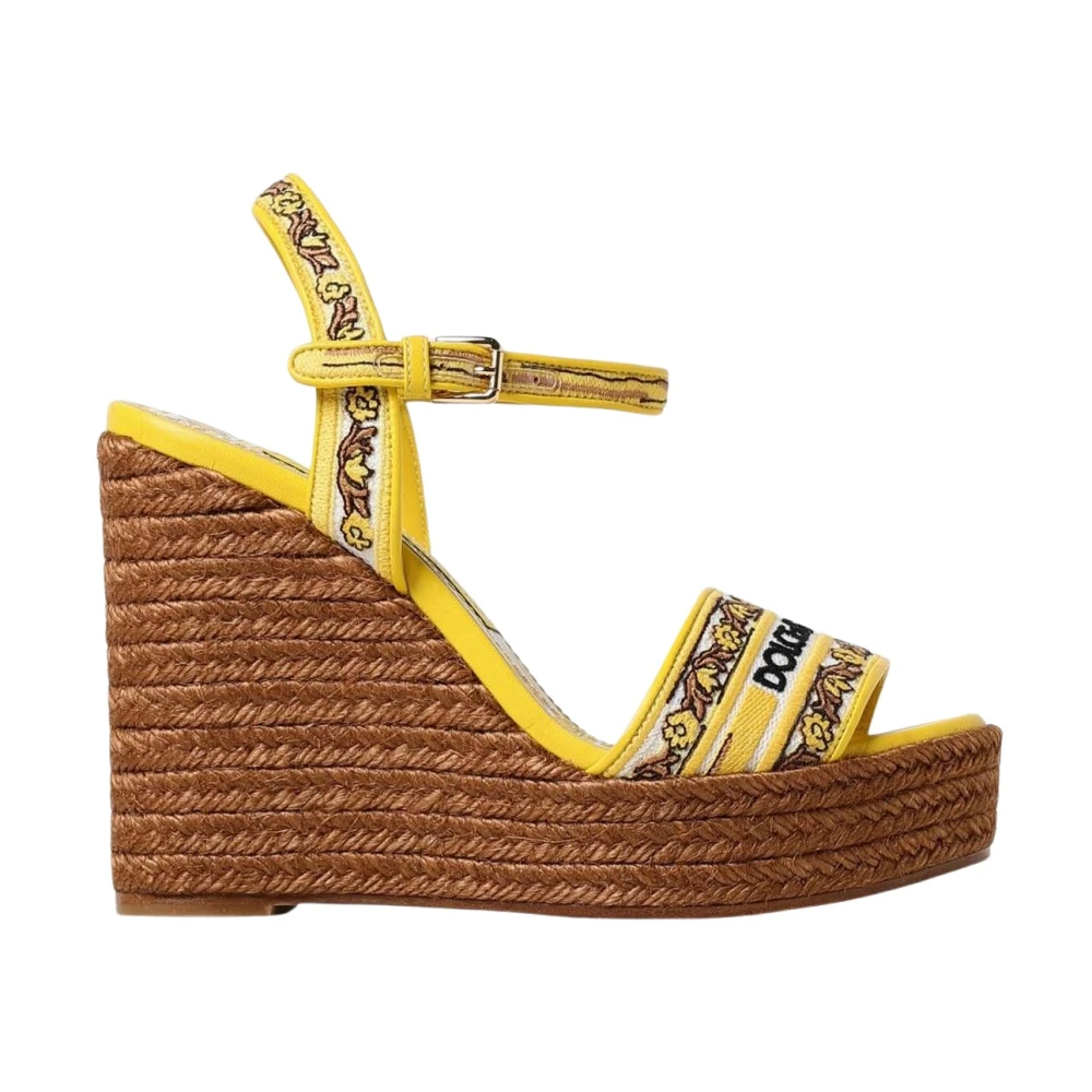 Dolce & Gabbana Women's Multicolor Wedges, 4 Uk, Wedge Platform Sandals
