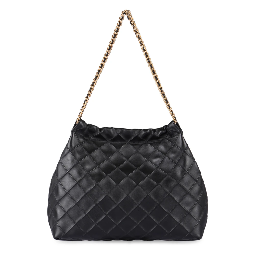 TORY BURCH Gewatteerde Leren Trekkoordtas Black Dames