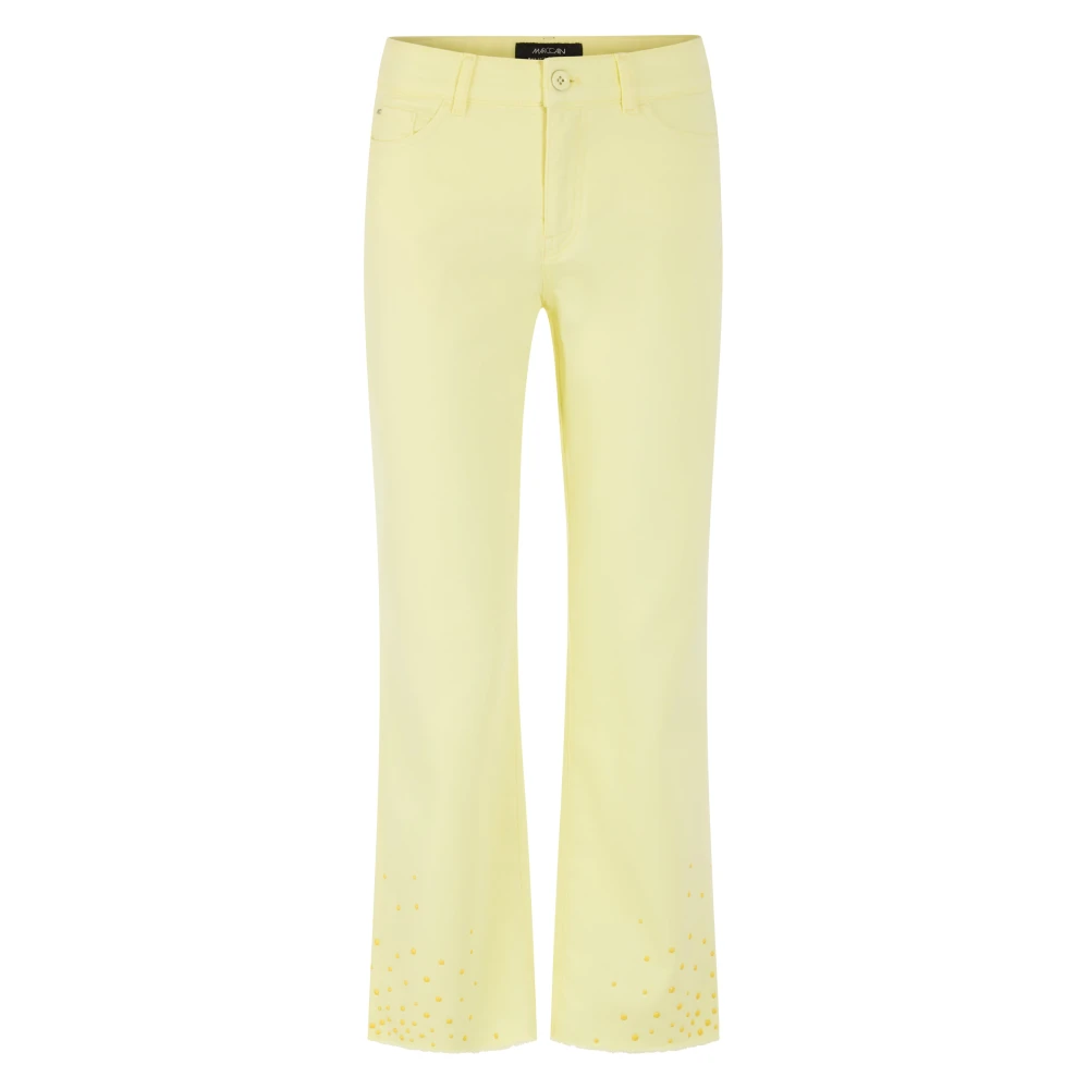 Marc Cain Women's Yellow Forli Jeans With Studs - Cropped Trousers - S - Trousers