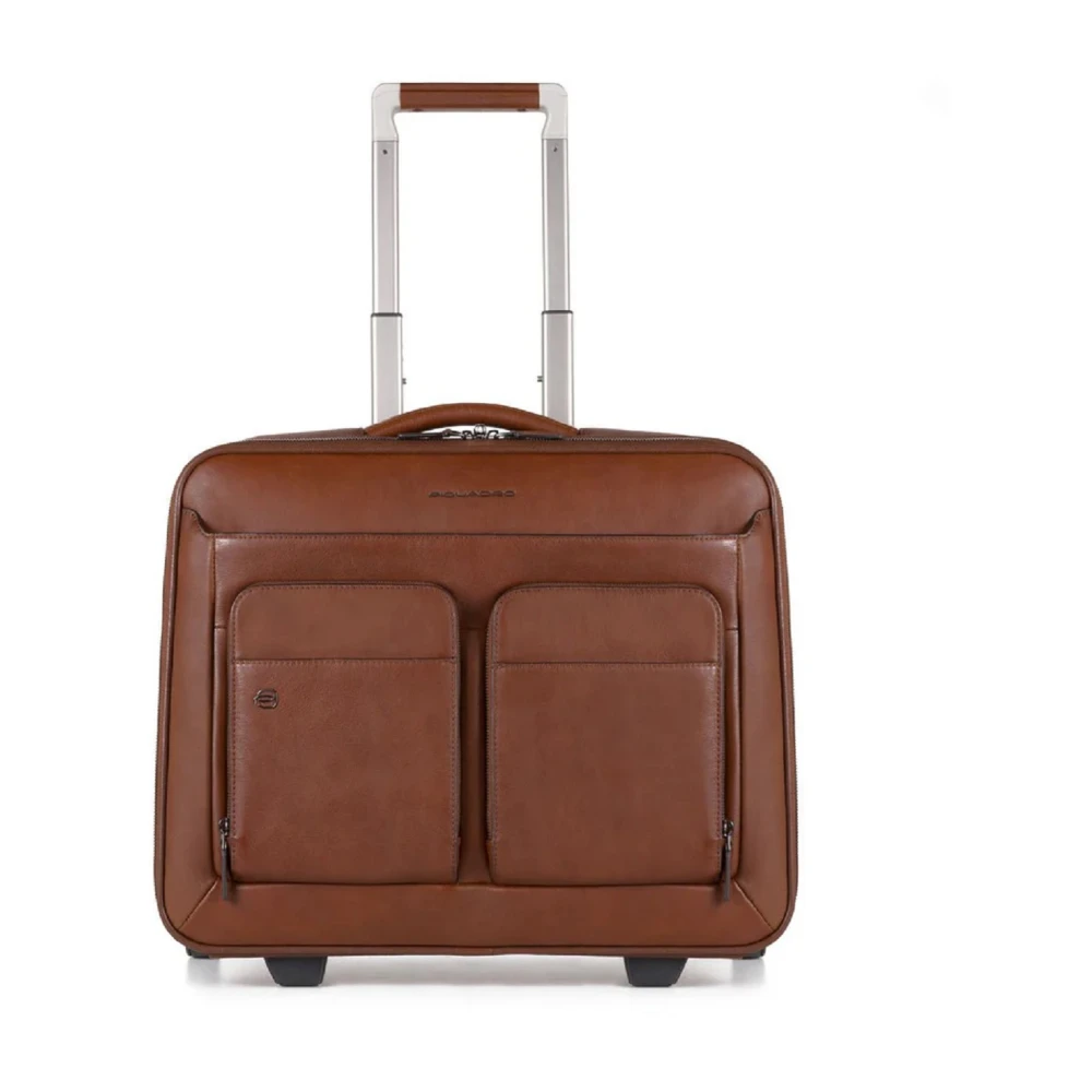 Piquadro Unisex Brown Trolley Briefcase