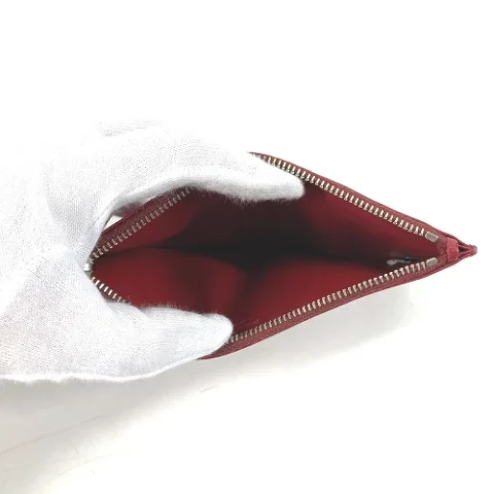 Prada Vintage Pre-owned Leather wallets Red Dames