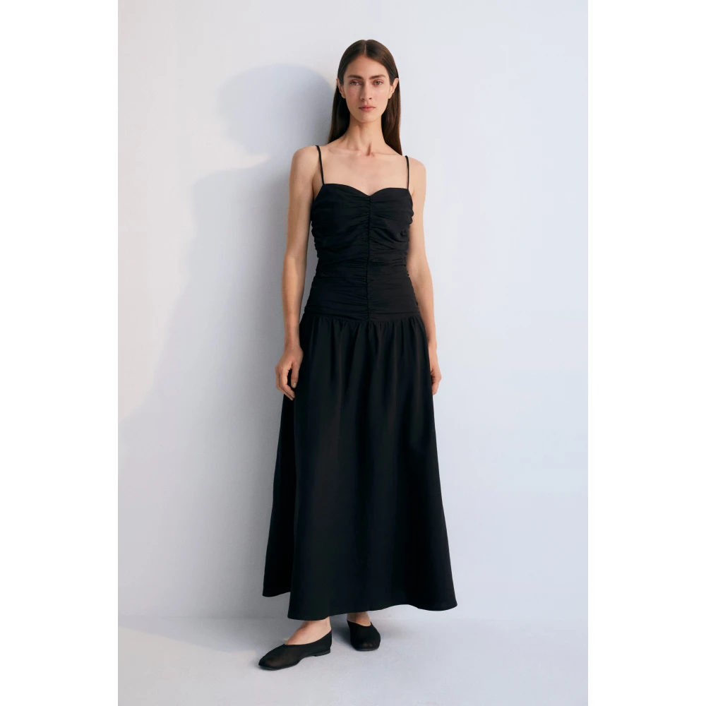 The New Society Eros Vrouw Lange Jurk Kaviaar Black Dames
