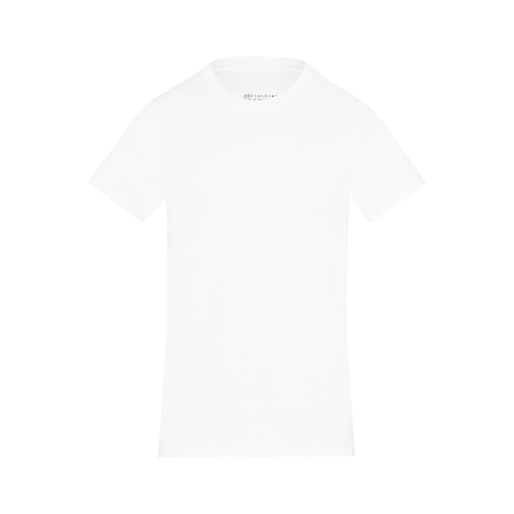 Maison Margiela Witte Katoenen Crew Neck T-Shirt White Dames