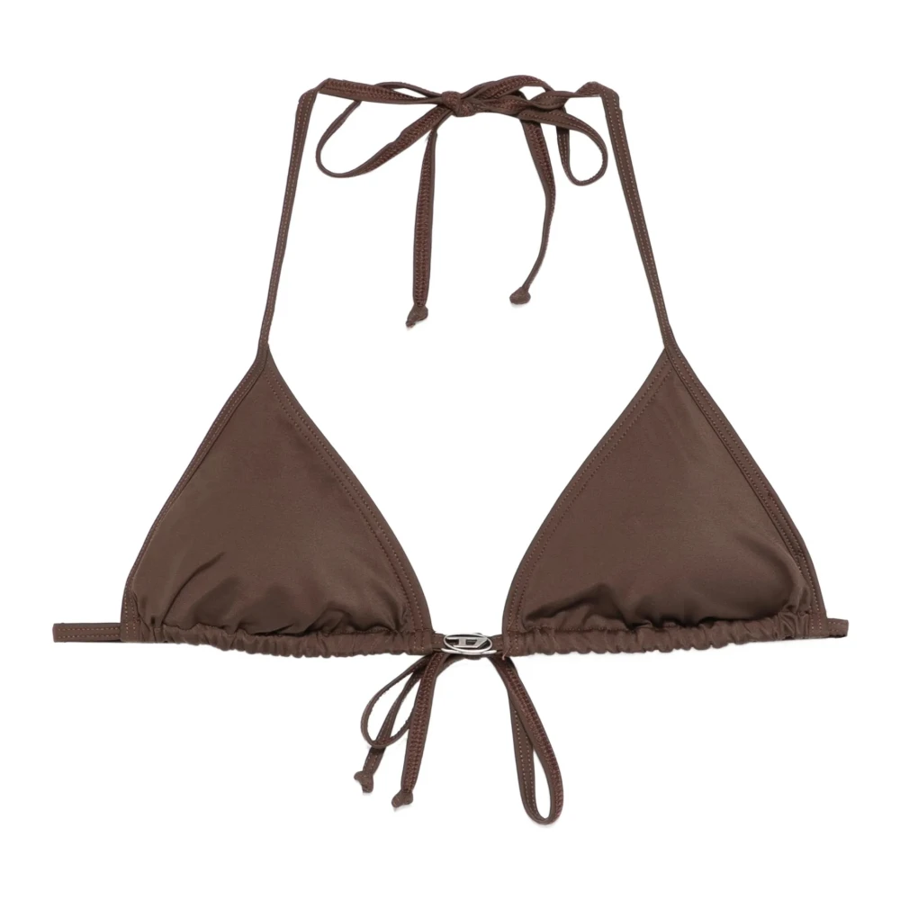 Diesel Women's Brown Triangle Bikini Top - Bikinis - Xs - Swimwear