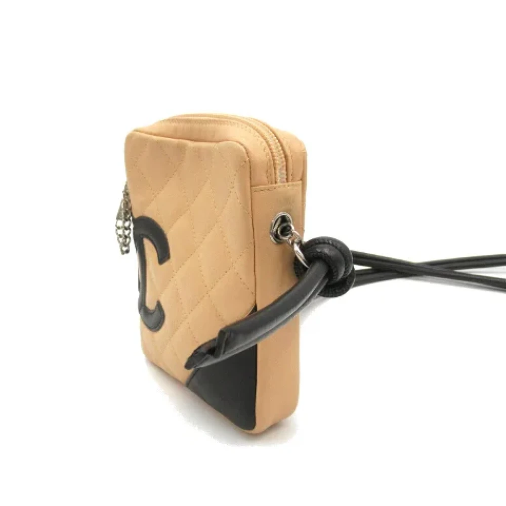 Chanel Vintage Pre-owned Leather crossbody-bags Beige Dames