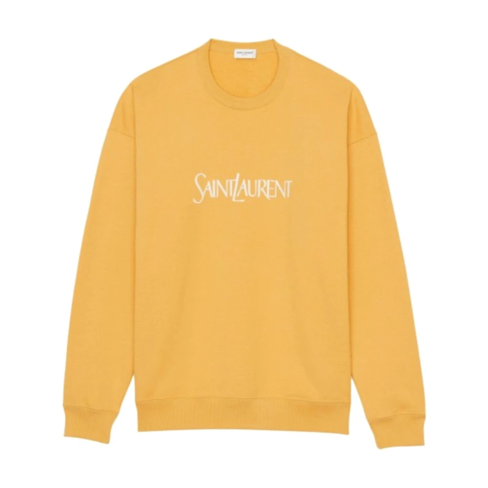 Saint Laurent Stijlvolle Sweatshirt voor Mannen Yellow Heren