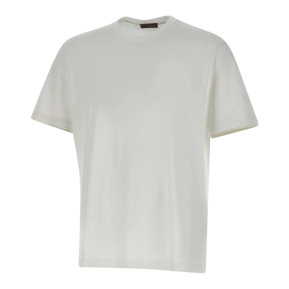 Herno White Resort T-Shirt In Cotton And Light Stretch Nylon - Male - T-Shirts - L - Tops