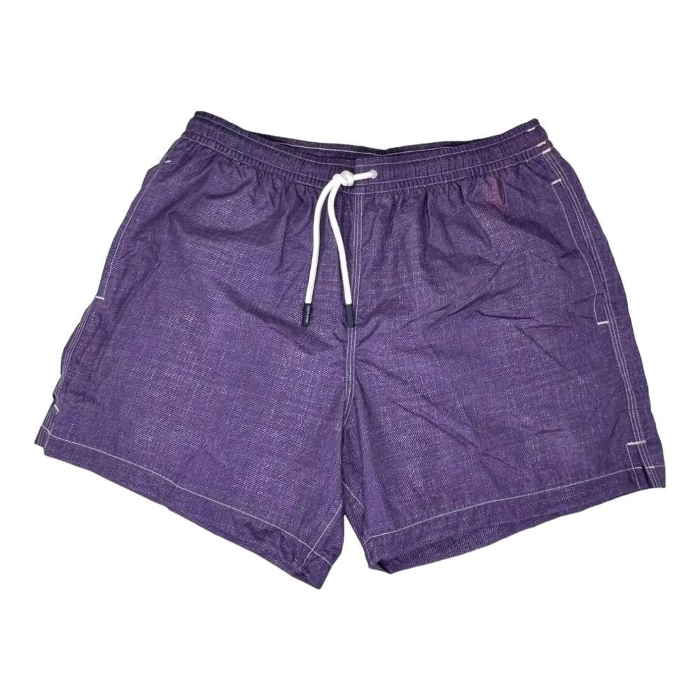 Gran Sasso Paarse Strand Shorts Lichtgewicht Snel Droog Purple Heren