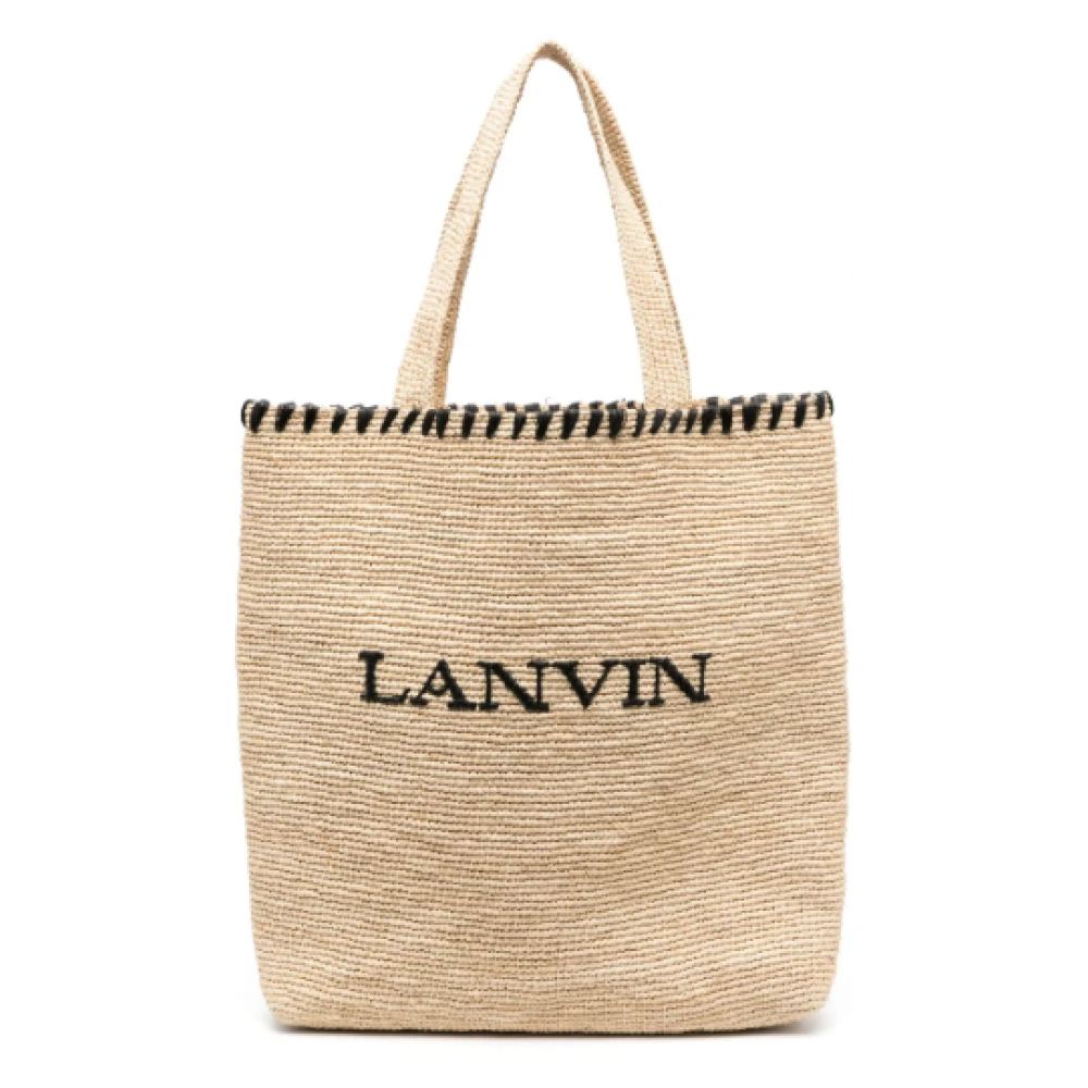 Lanvin Geweven shopper tas Beige Dames