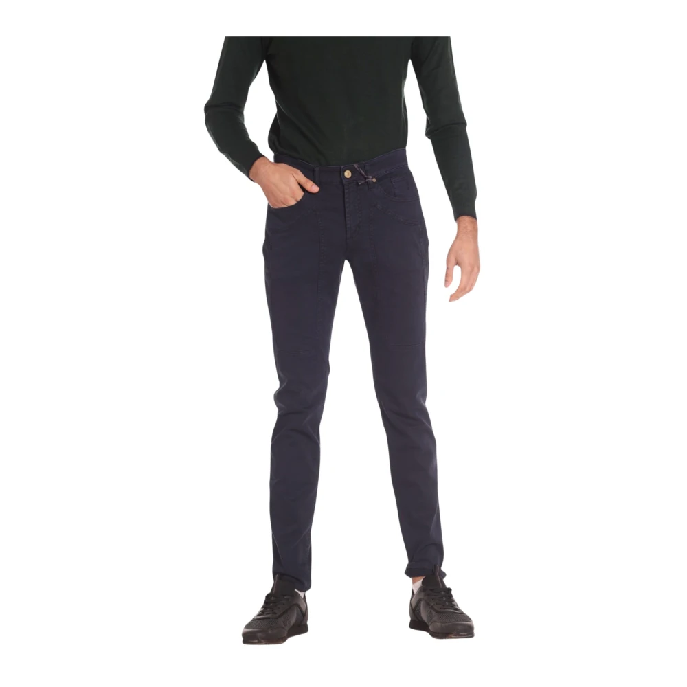 Jeckerson Slim Fit Blauwe Broek Blue Heren