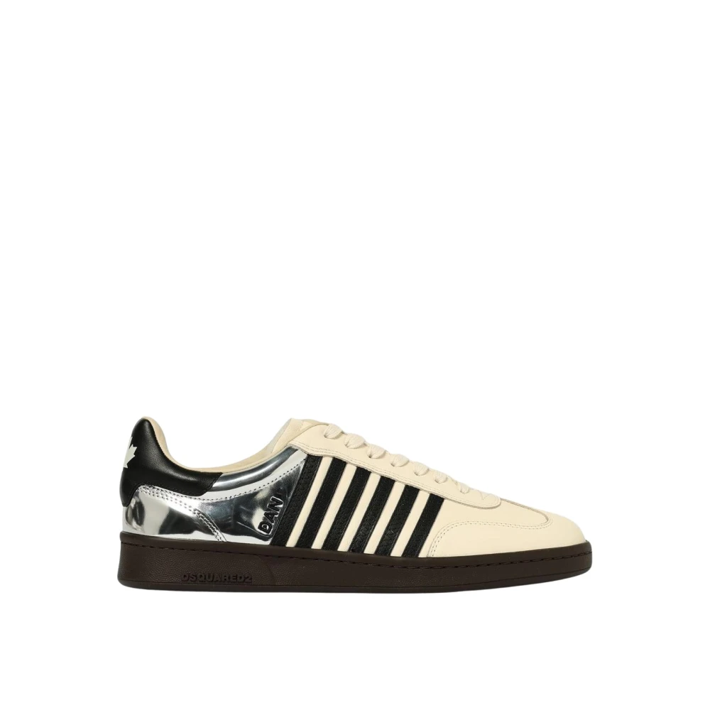 Dsquared2 Men's White Sneakers, 7 Uk, Athletic Inspired Low-Top Trainers