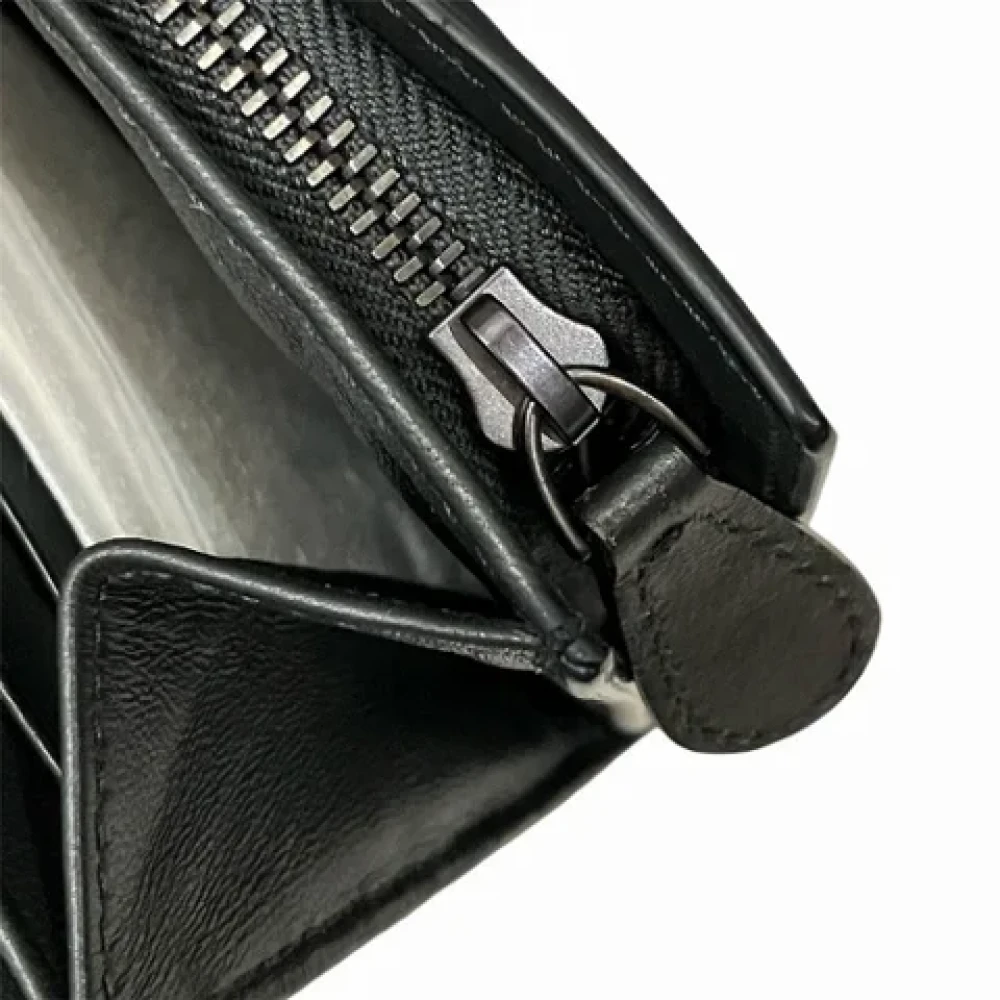 Bottega Veneta Vintage Pre-owned Leather wallets Black Dames