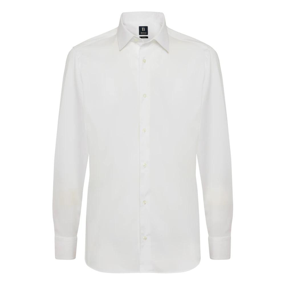 Boggi Milano Vit Slim Fit Pinpoint Bomullsskjorta