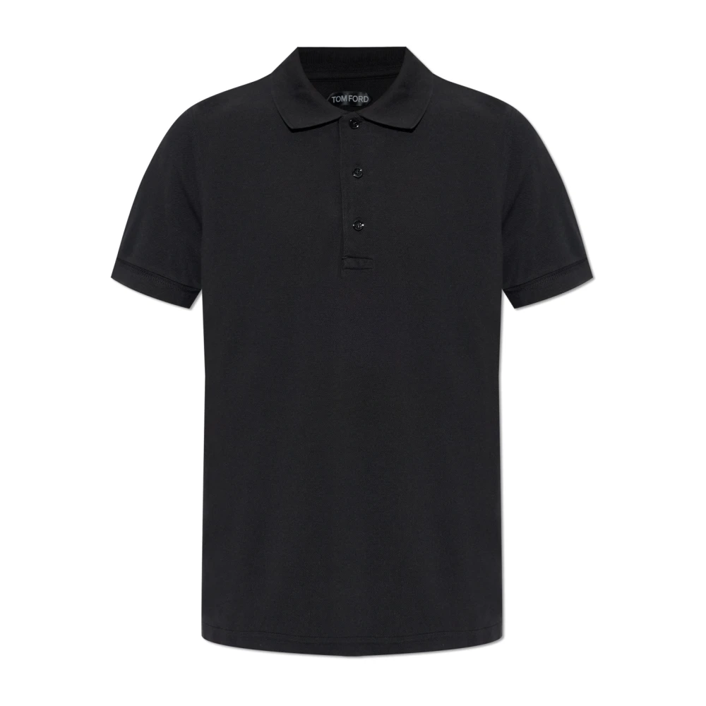 Tom Ford Herr Svart Toppar 3XL, Bomull, Piquet Polo