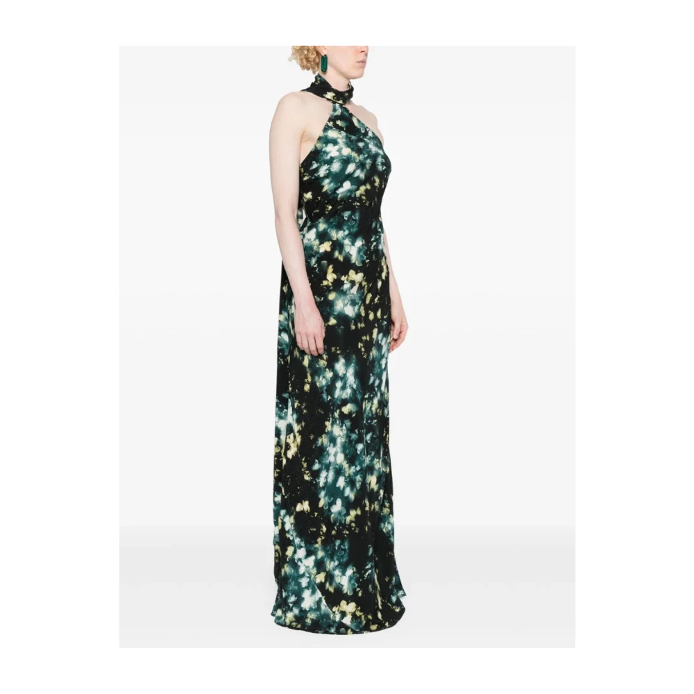 Rotate Birger Christensen Gedrukte Maxi Jurk met Open Rug Multicolor Dames