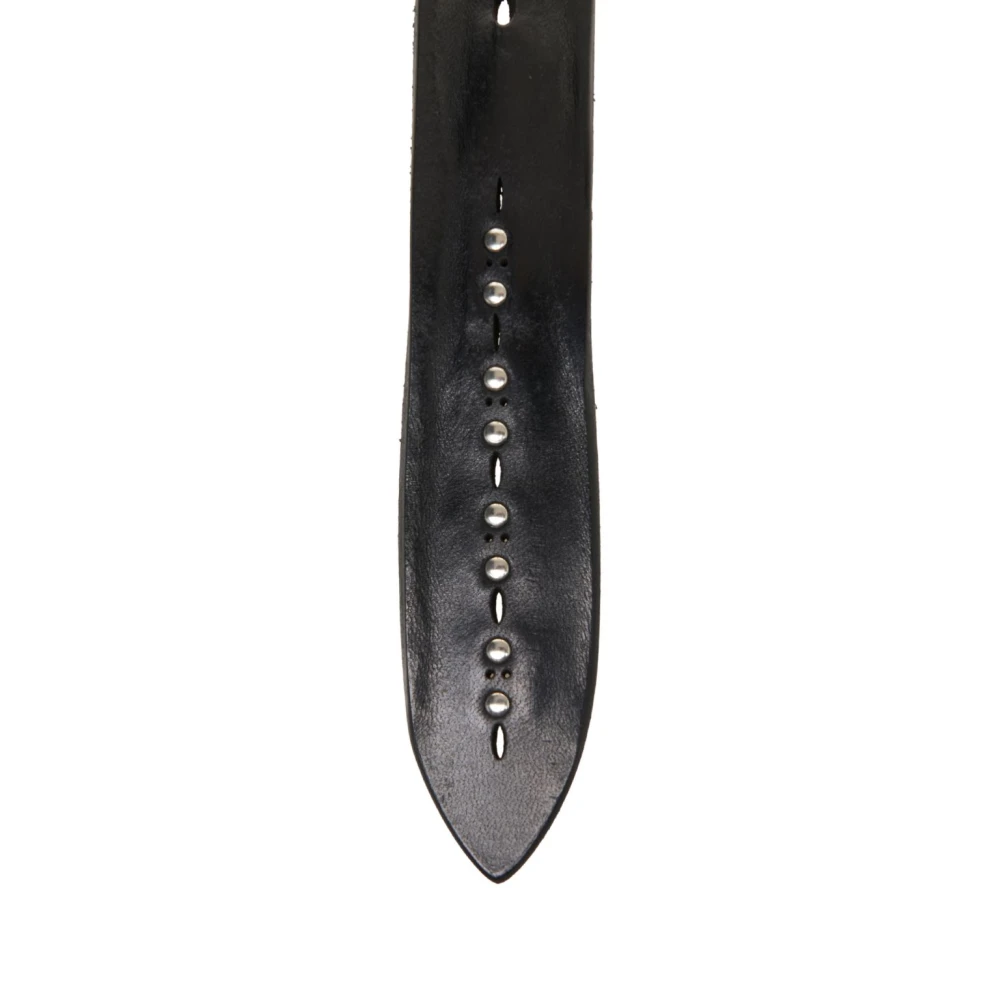 Orciani Zwarte Western Riem met Zilveren Details Black Dames