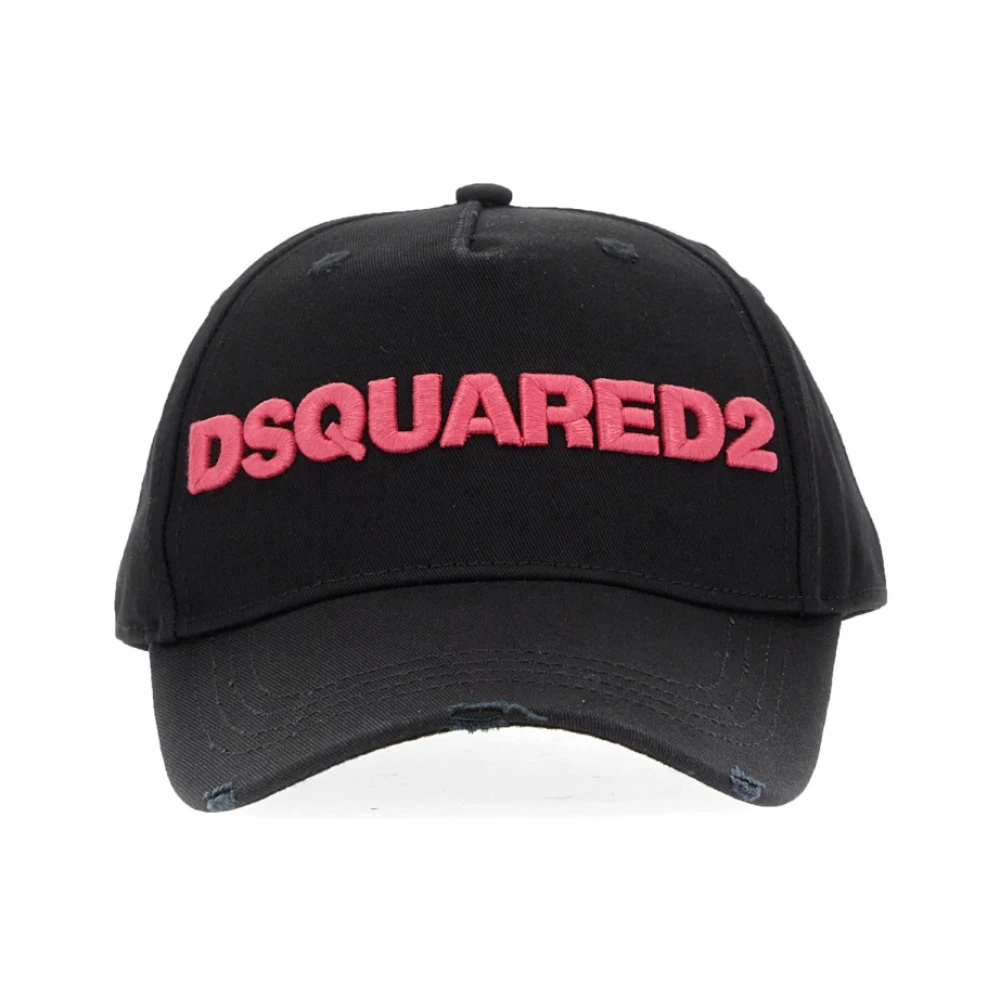 Dsquared2 Klassieke Baseball Cap met Hard Visor Black Dames