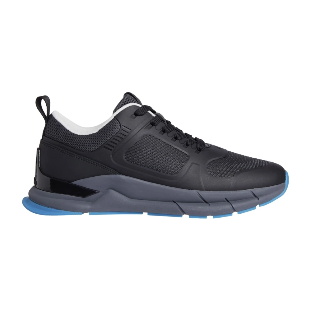 Calvin Klein Men's Black Sneakers, 9 Uk, Mesh Lace-Up Trainers
