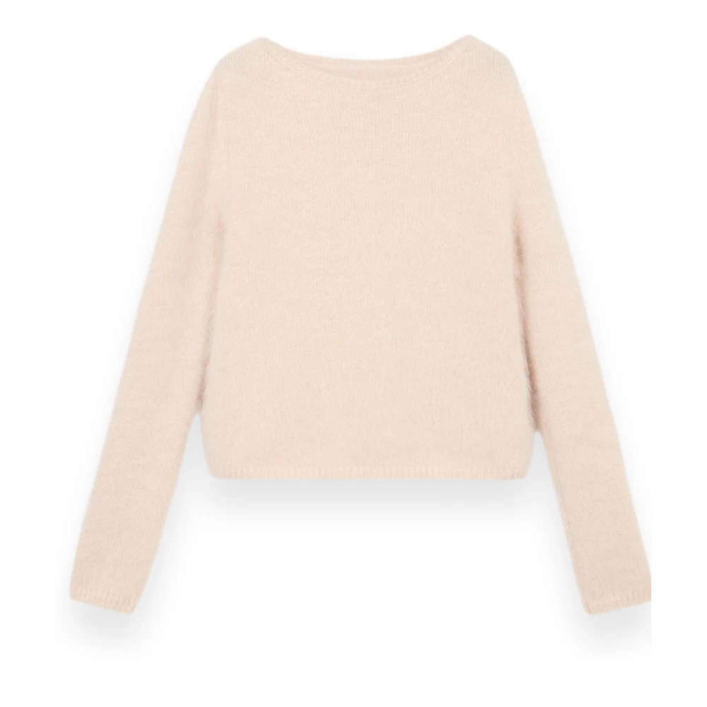 Blumarine V-Back Neck Sweater Beige Dames
