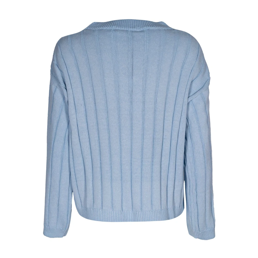 Mauro Grifoni Katoenen Dames T-shirt Italiaans Ontwerp Blue Dames