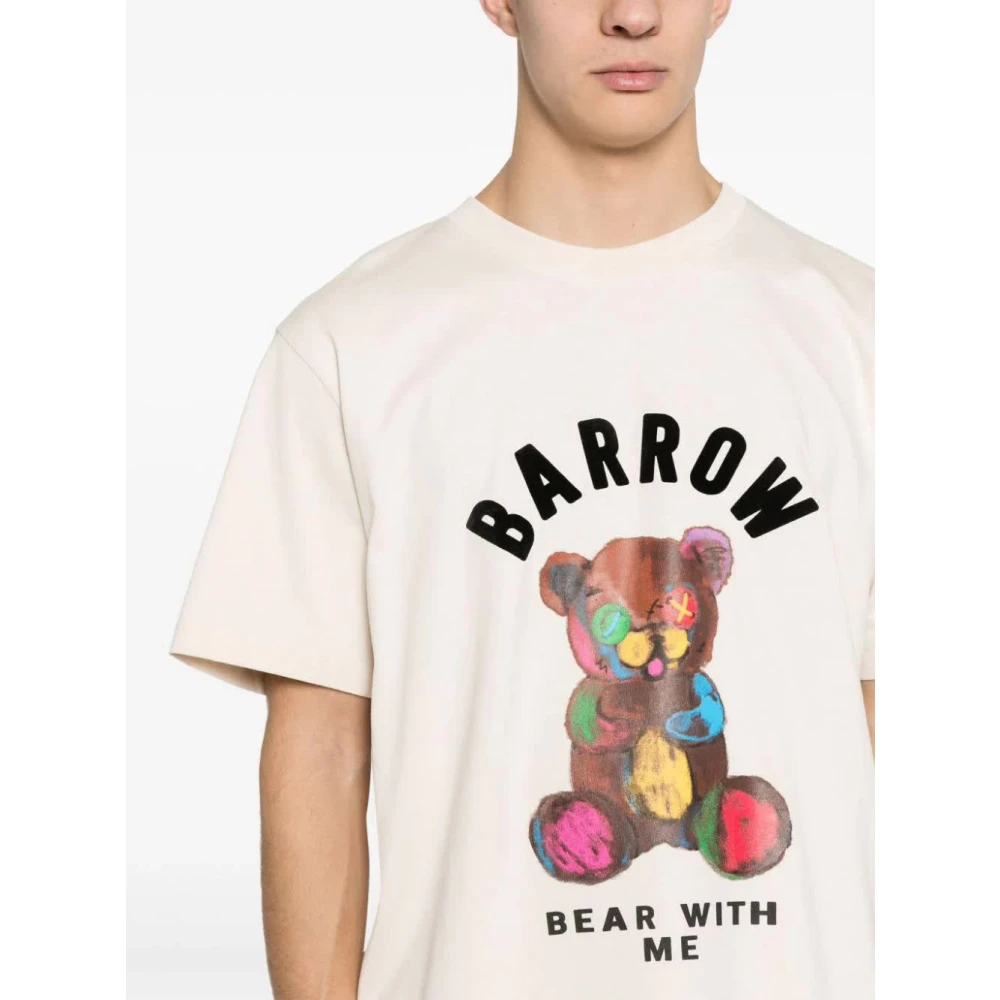 Barrow Jersey T-Shirt in Turtle Dove Beige Heren