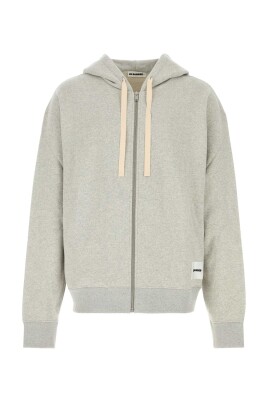 melange-gra-bomullsweatshirt
