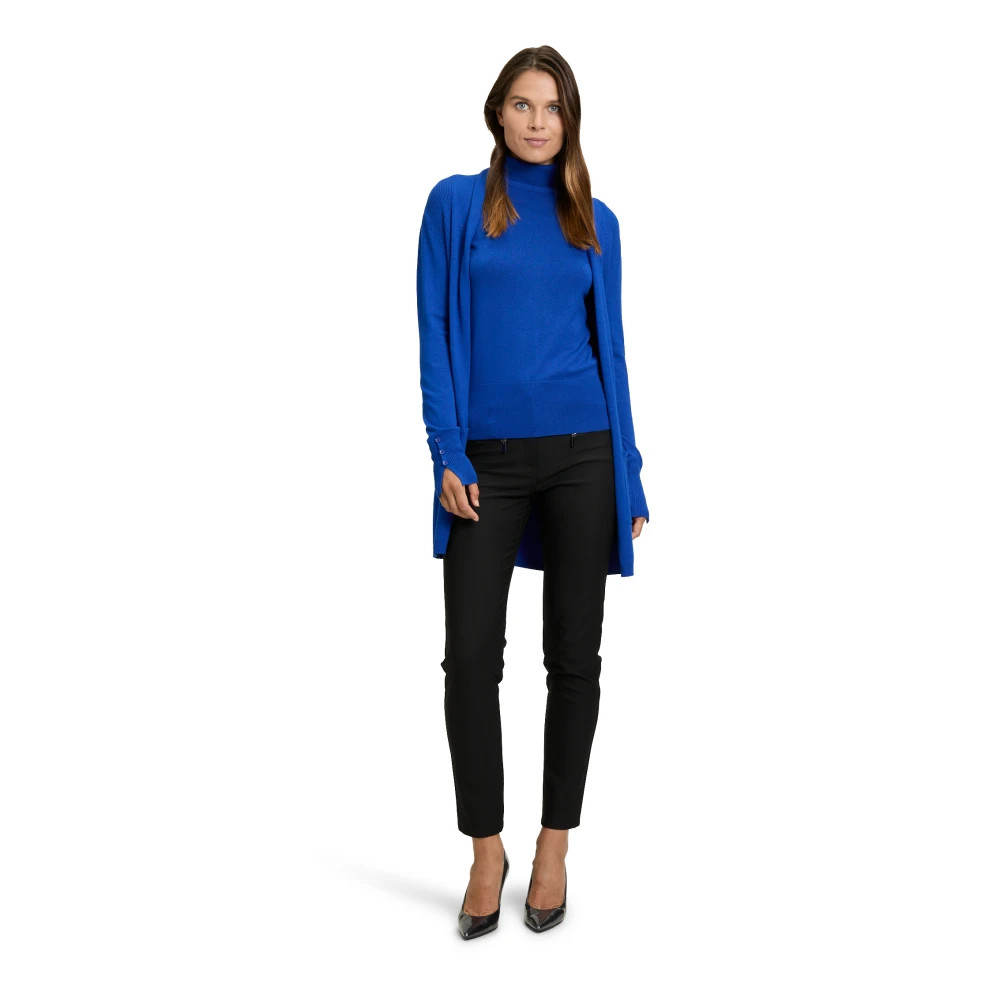 Betty Barclay Geribbelde Lange Vest Blue Dames