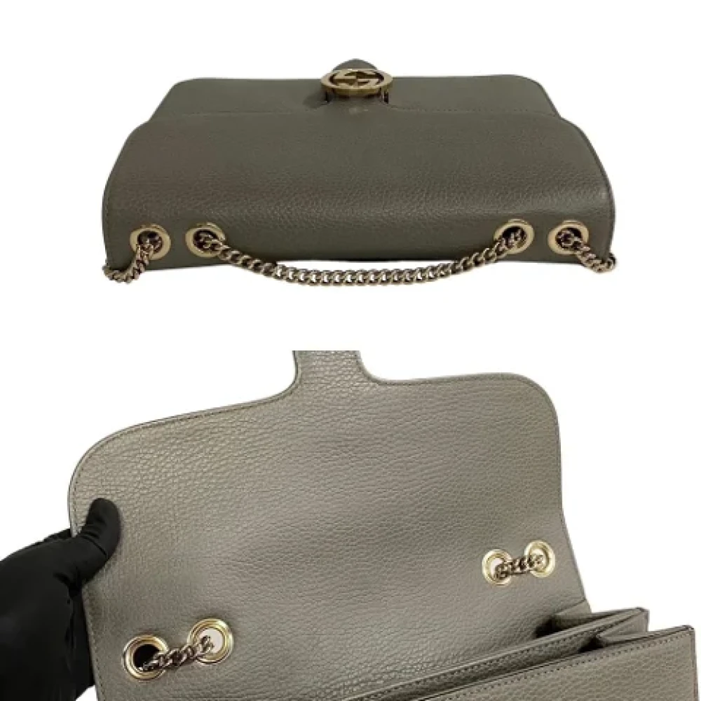Gucci Vintage Pre-owned Leather shoulder-bags Beige Dames
