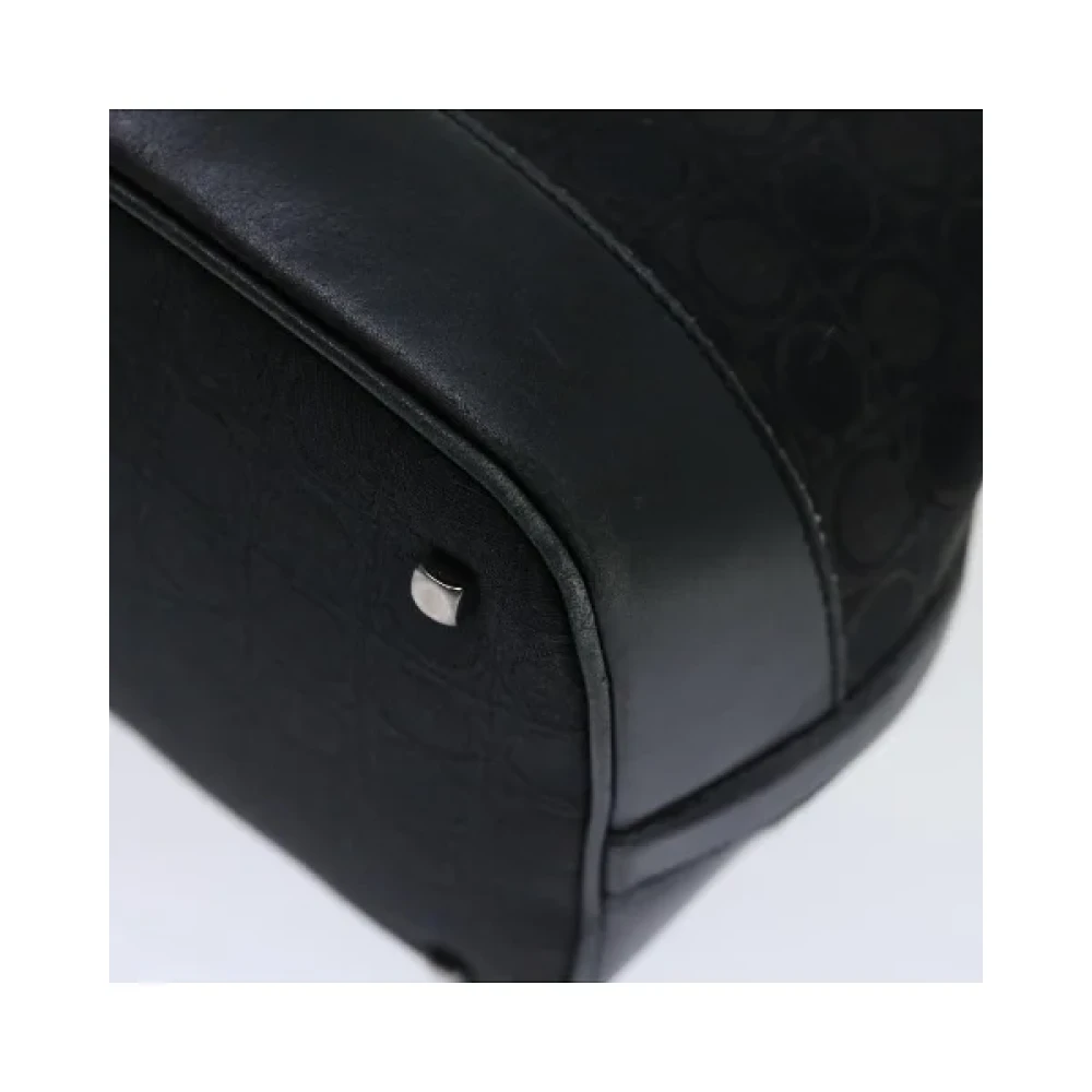 Salvatore Ferragamo Pre-owned Cotton shoulder-bags Black Dames