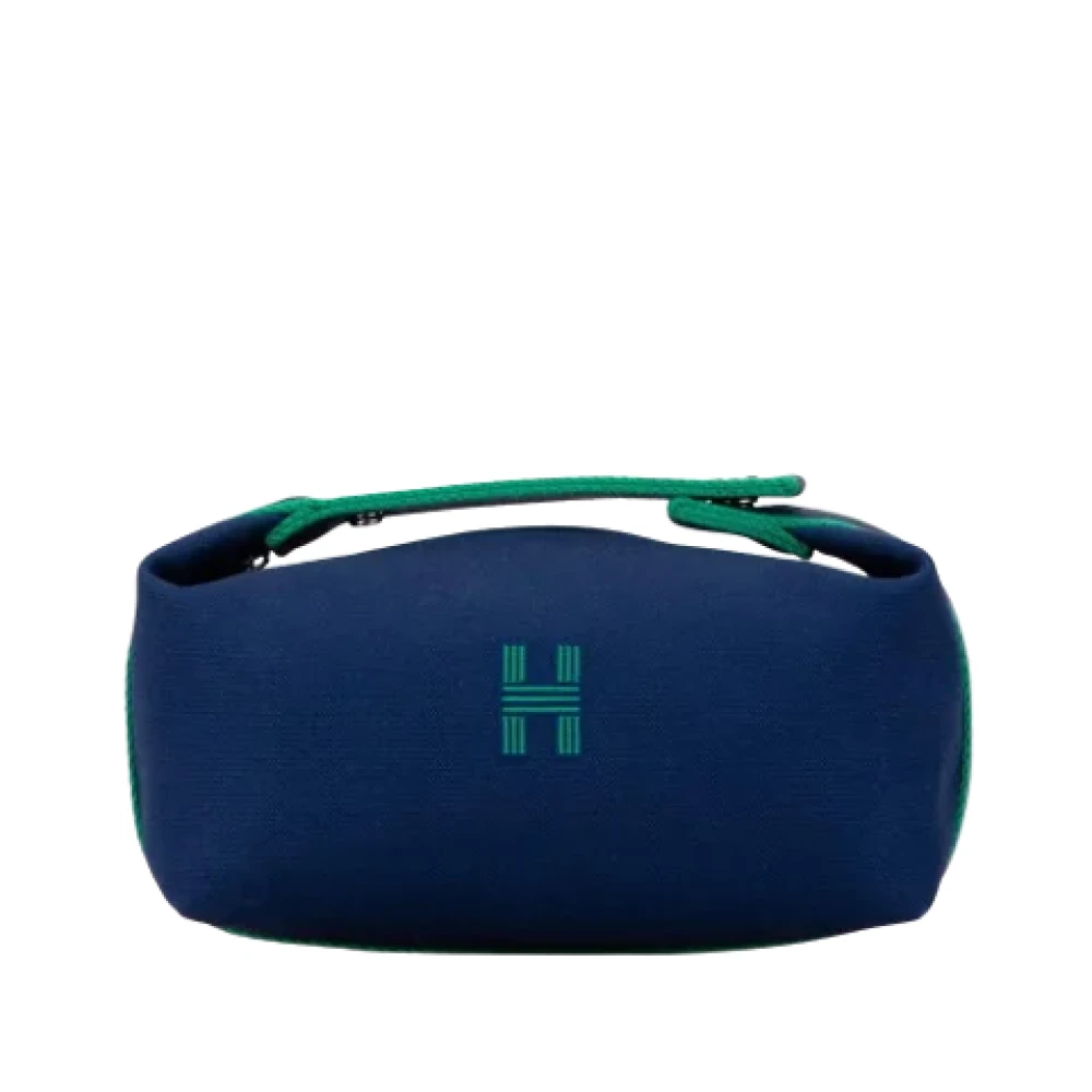 Hermès Vintage Pre-owned Cotton handbags Blue Dames