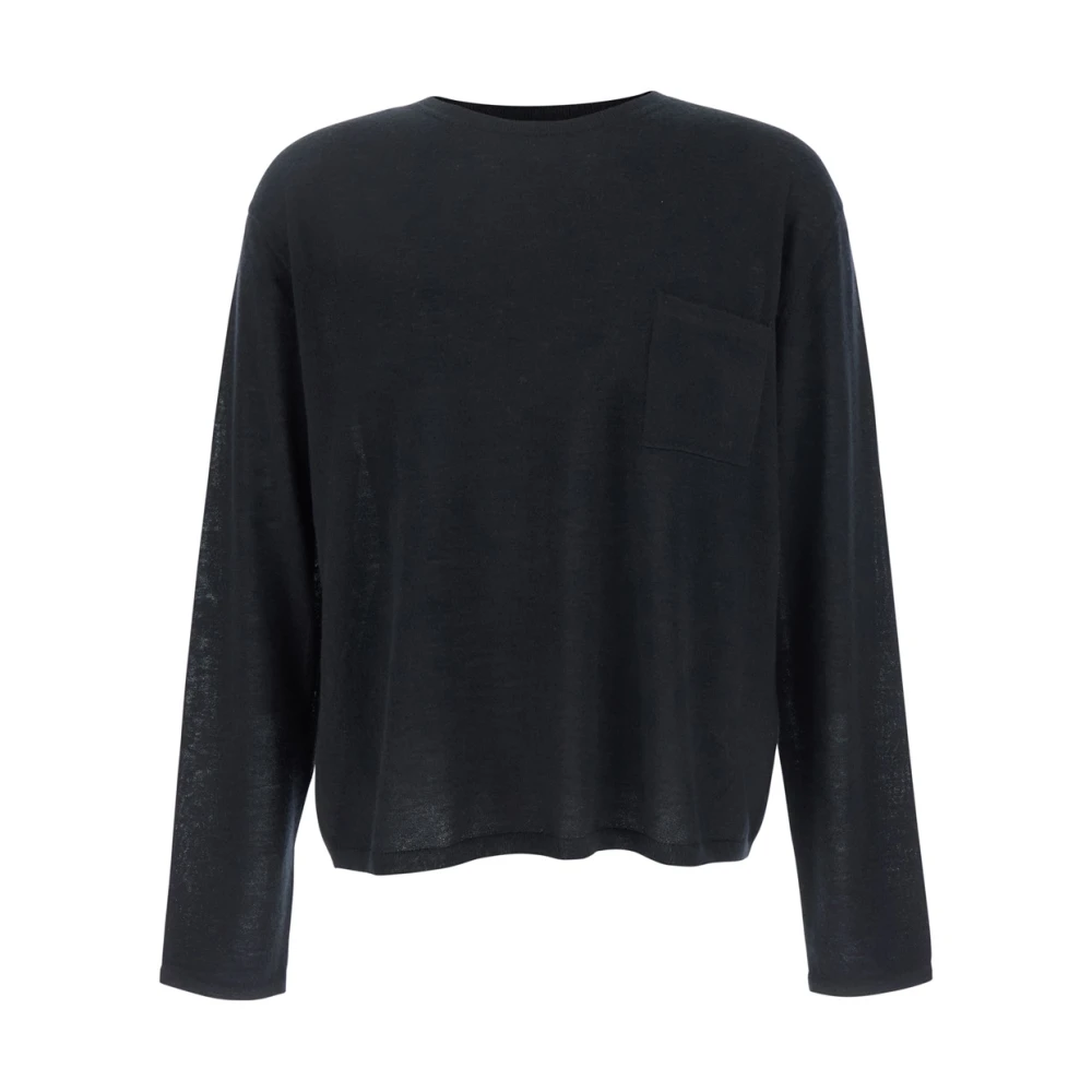 Acne Studios Zwarte Cashmere Crewneck Sweater met Zak Black Heren