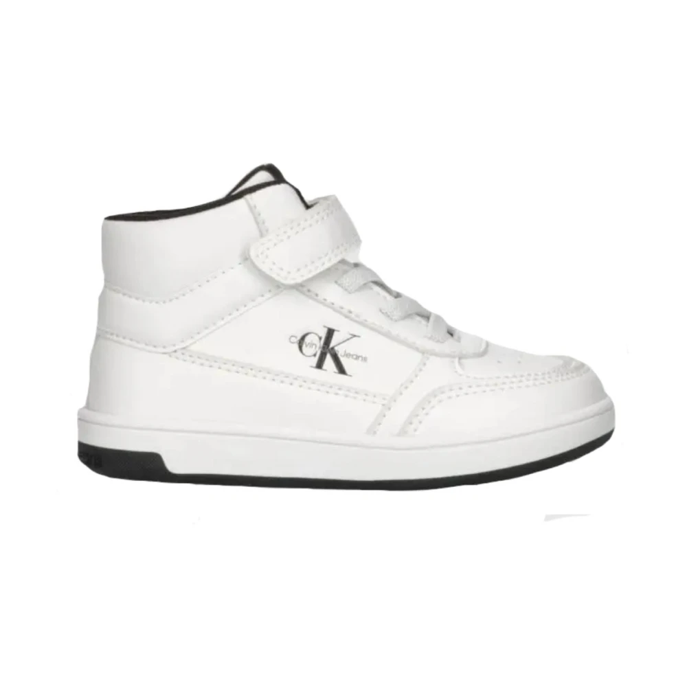 Calvin Klein Vit Velcro Sneaker för Barn White, Pojke