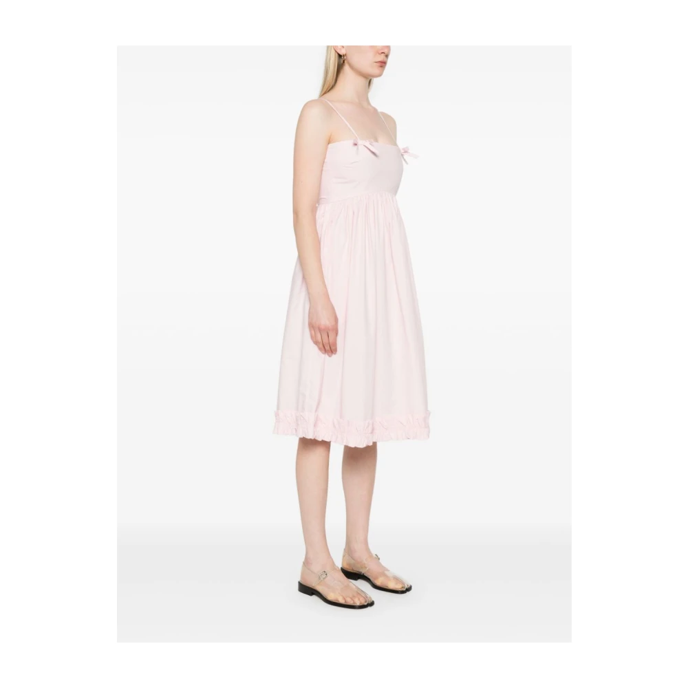 Ganni Lichtroze Jurk Pink Dames