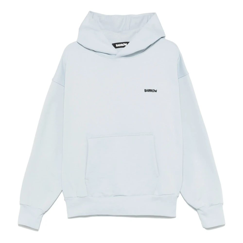 Barrow Blauwe Hoodie met Print Blue Heren