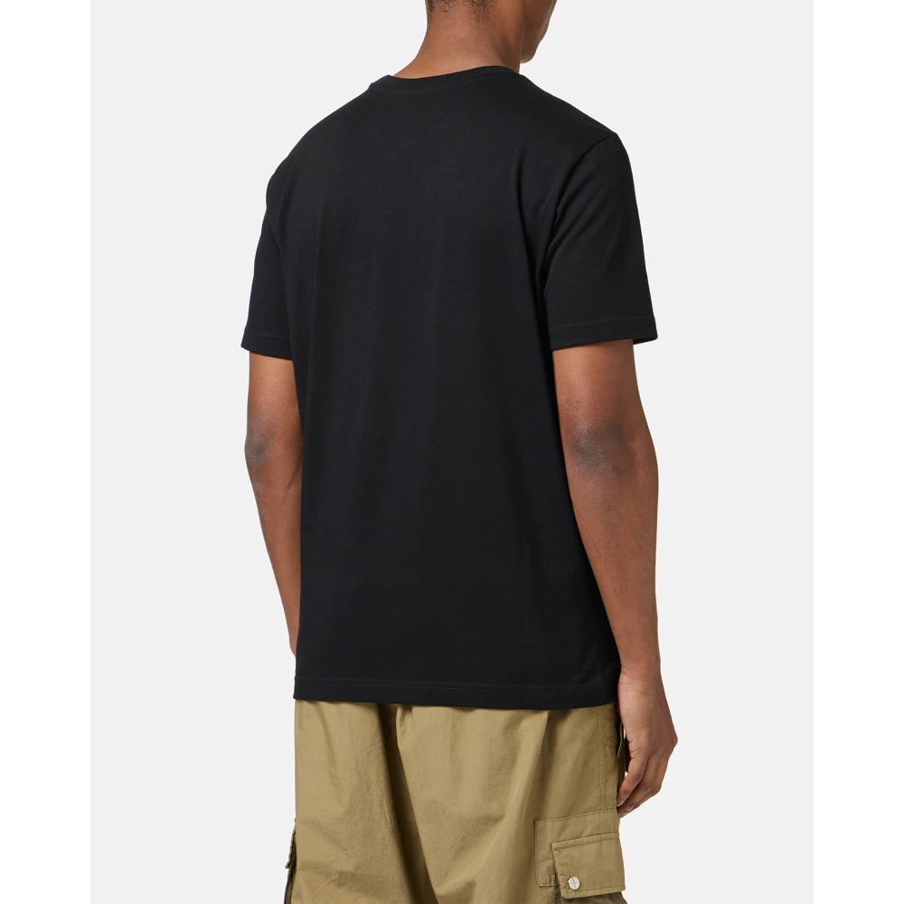 Iceberg Zwart slim fit katoenen T-shirt met beerprint en ijsberglogo Black Heren