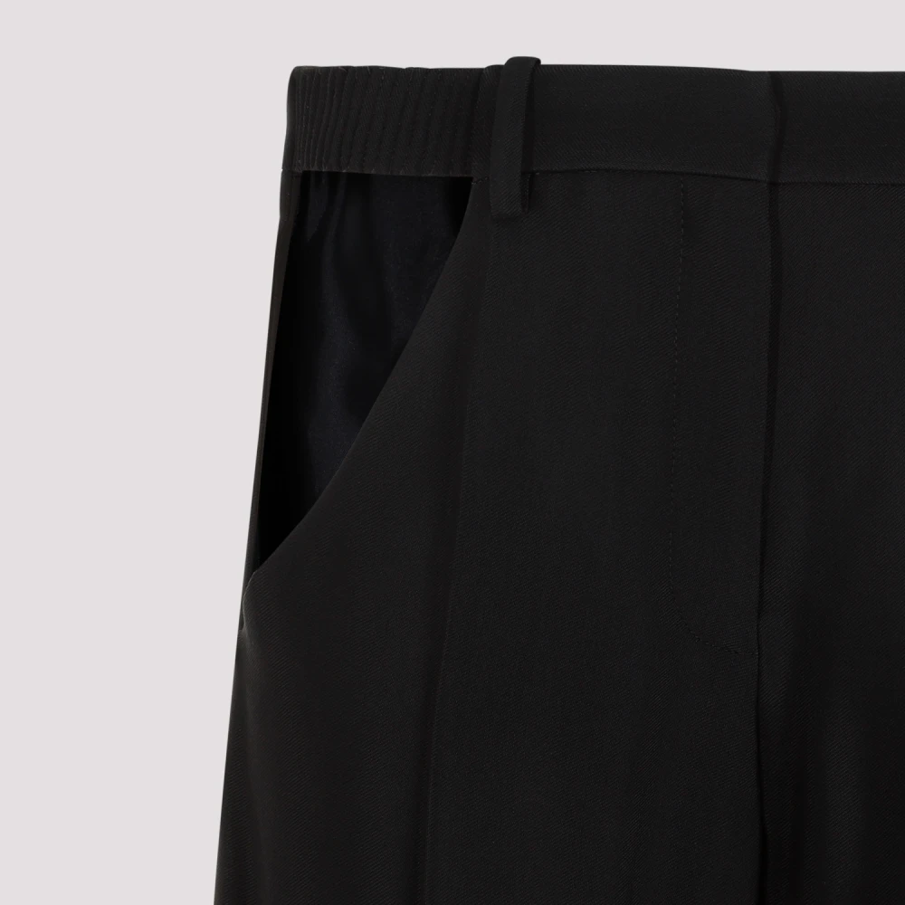 Mugler Wide Trousers Black Dames