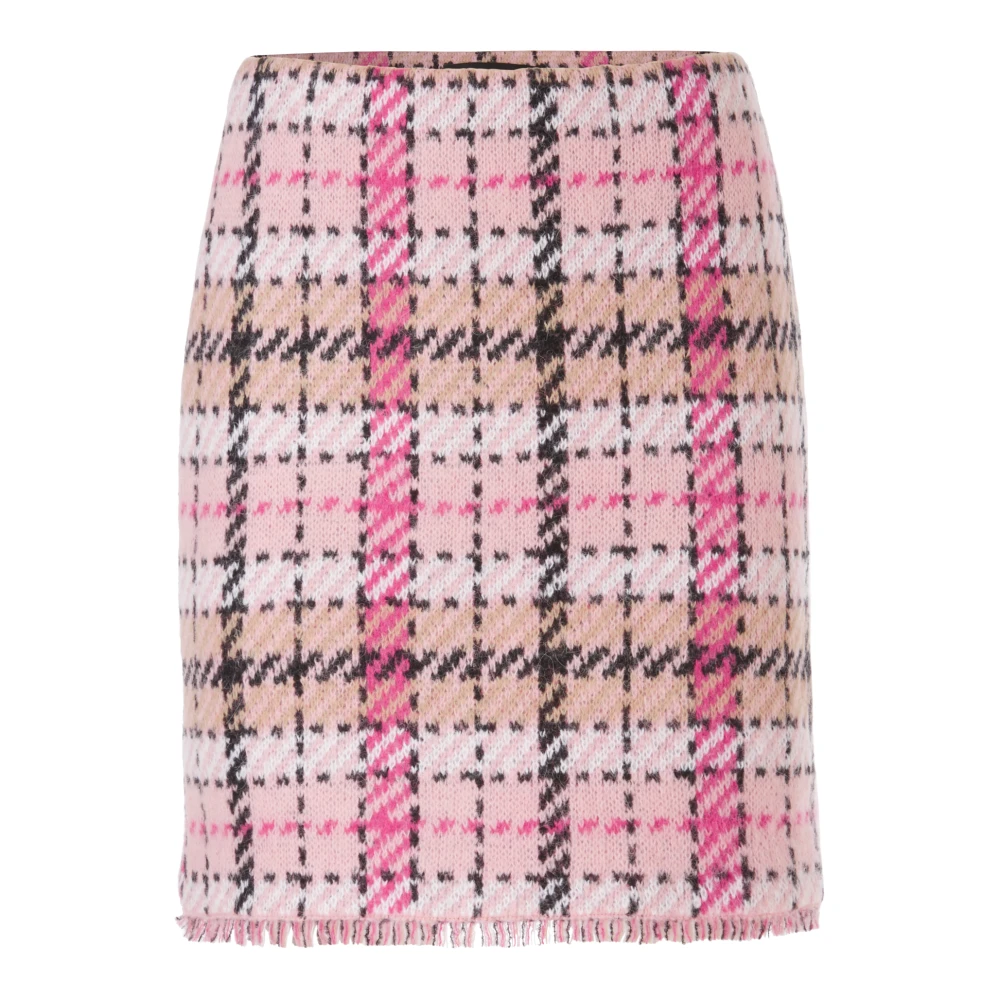 Marc Cain Jacquard Gebreide Minirok Pink Dames