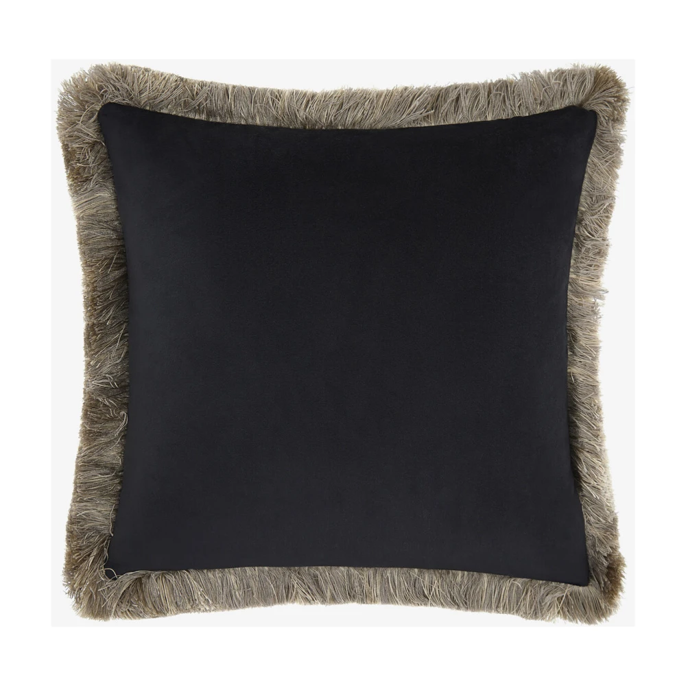 Roberto Cavalli Kristal Slangen Velvet Decoratief Kussen Black Unisex
