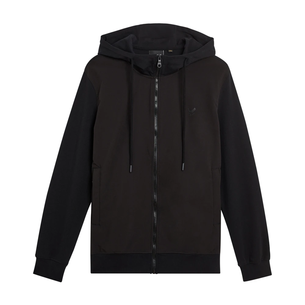 Lyle & Scott Men's Black Zip-Throughs, Xl, Softshell Hybrid Zip Through Hoodie